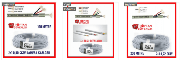 CCTV kamera kablosu