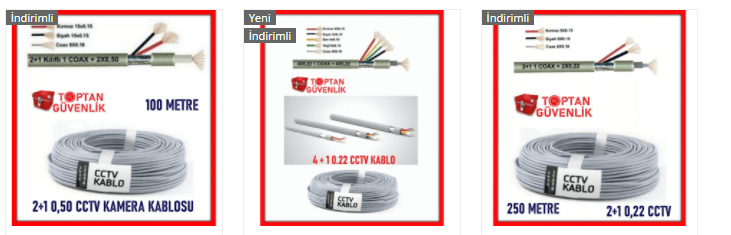 CCTV kamera kablosu